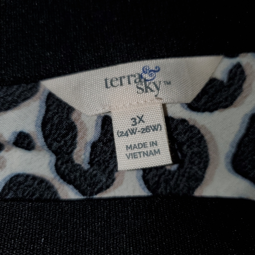 Terra & Sky NWT Plus Size Leopard Print Below the Knee Flowy Skirt 220 - Picture 3 of 4